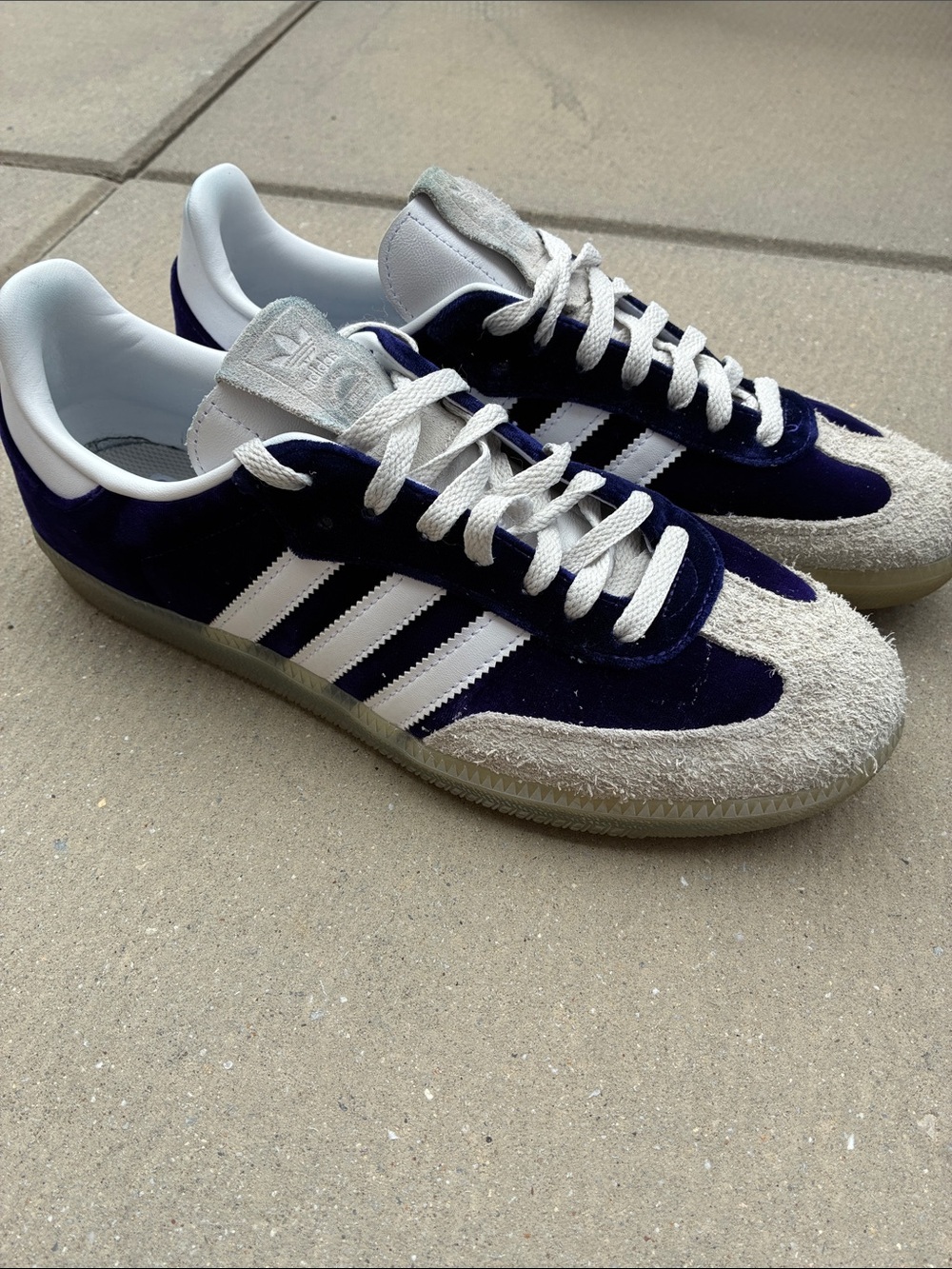 Adidas 2019 Adidas Samba OG '420' in royal purple velvet and suede